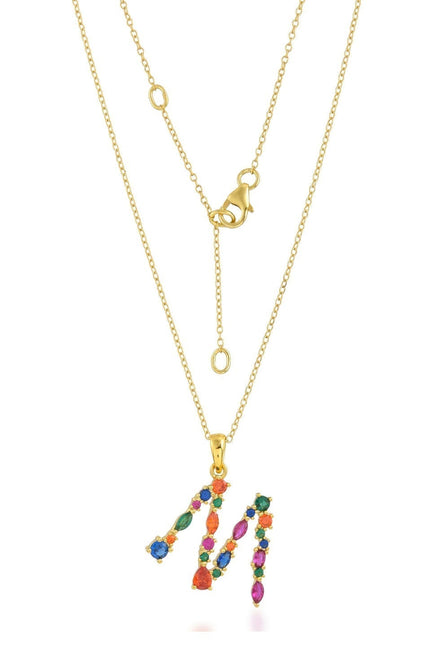 Multistone Alphabet Necklace
