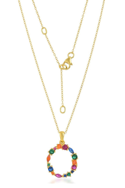Multistone Alphabet Necklace