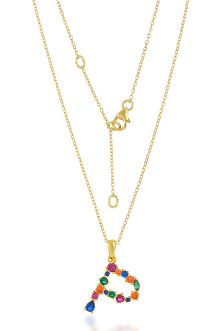 Multistone Alphabet Necklace