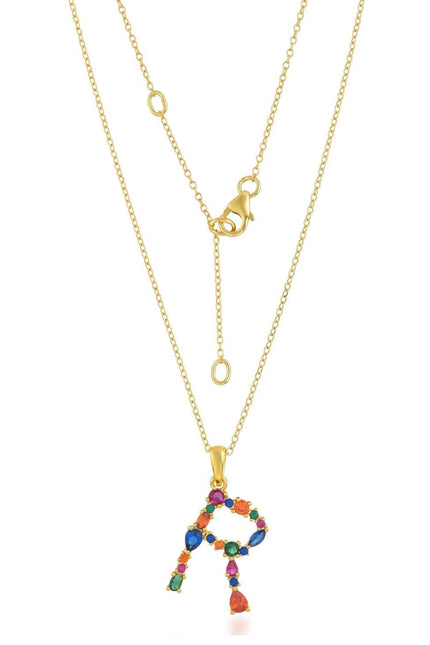 Multistone Alphabet Necklace