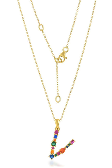 Multistone Alphabet Necklace