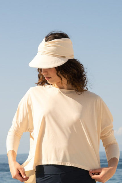 Kalani sunwear I Capri Reversible UV Visor White/Nude