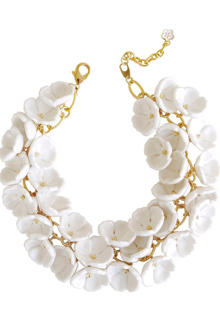 Poporcelain | Plum Blossom Cluster Chain Necklace
