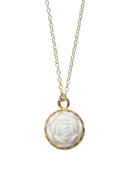 Poporcelain | Rose Charm Pendant Necklace