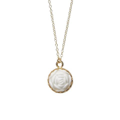 Poporcelain | Rose Charm Pendant Necklace