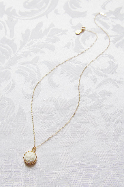 Poporcelain | Rose Charm Pendant Necklace