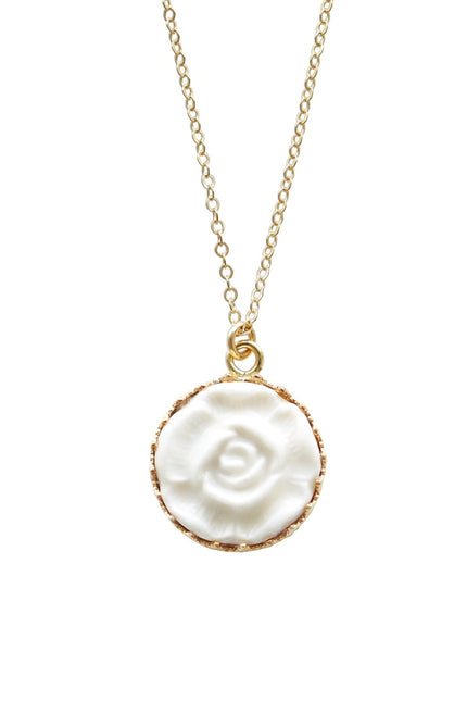 Poporcelain | Moonlight Rose Pendant Necklace
