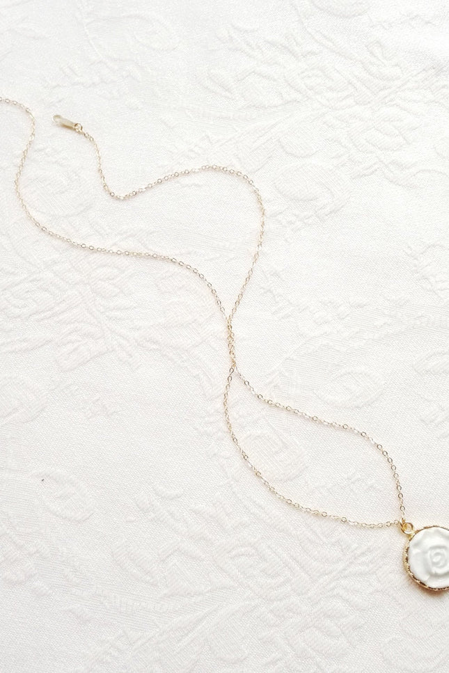 Poporcelain | Moonlight Rose Pendant Necklace