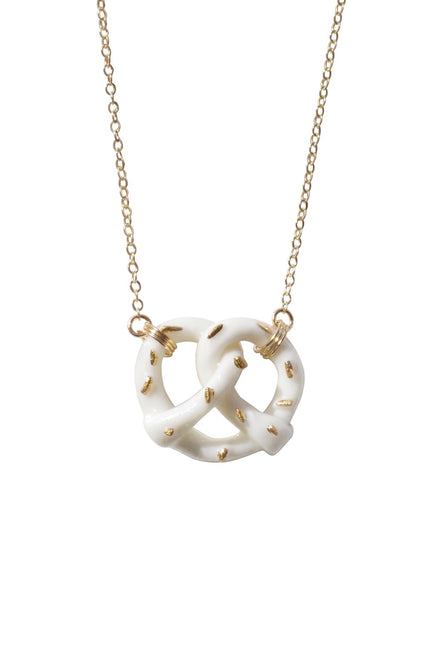 Poporcelain | Pretzel Pendant Necklace