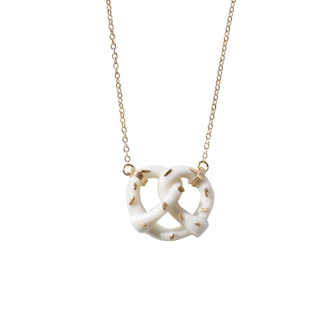 Poporcelain | Pretzel Pendant Necklace