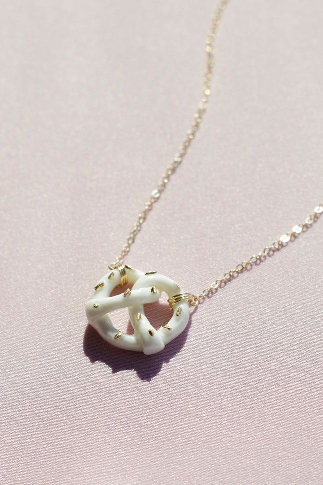 Poporcelain | Pretzel Pendant Necklace