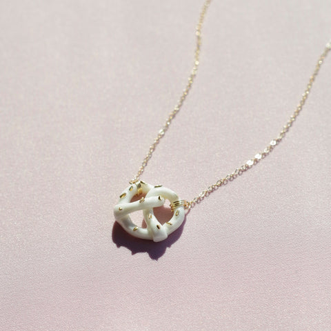 Poporcelain | Pretzel Pendant Necklace