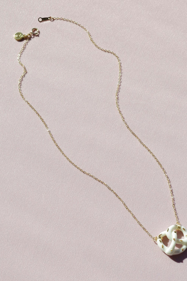 Poporcelain | Pretzel Pendant Necklace