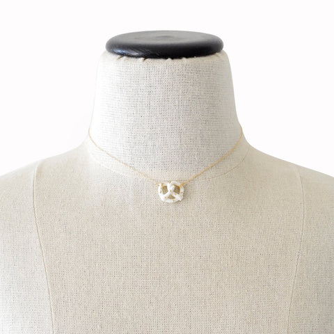 Poporcelain | Pretzel Pendant Necklace