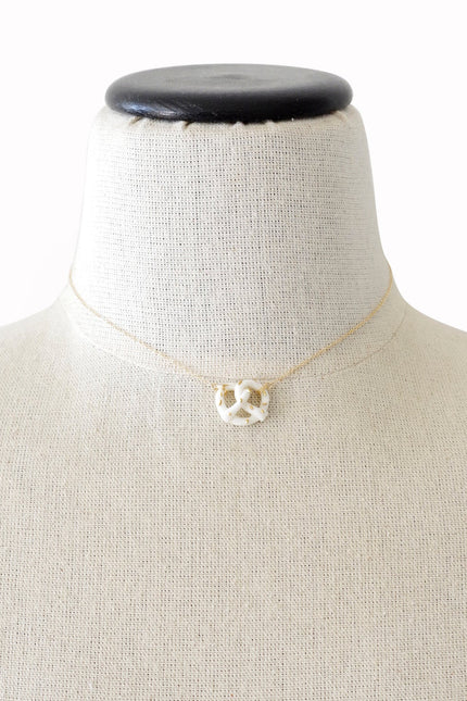 Poporcelain | Pretzel Pendant Necklace