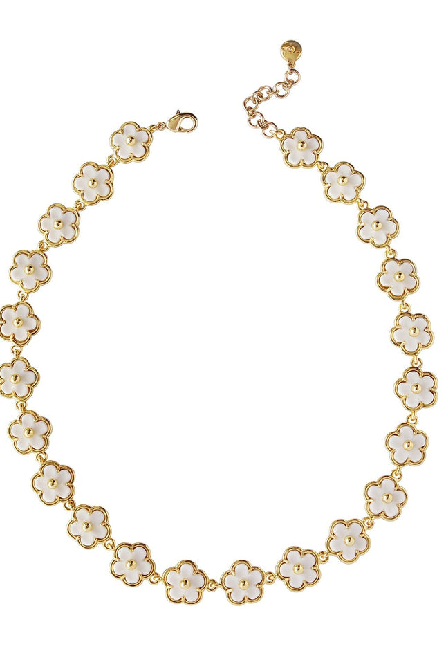 Poporcelain | Daisy Cluster Chain Necklace