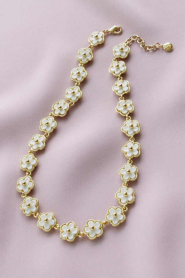 Poporcelain | Daisy Cluster Chain Necklace