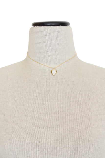 Poporcelain | Camellia Heart Locket Pendant Necklace
