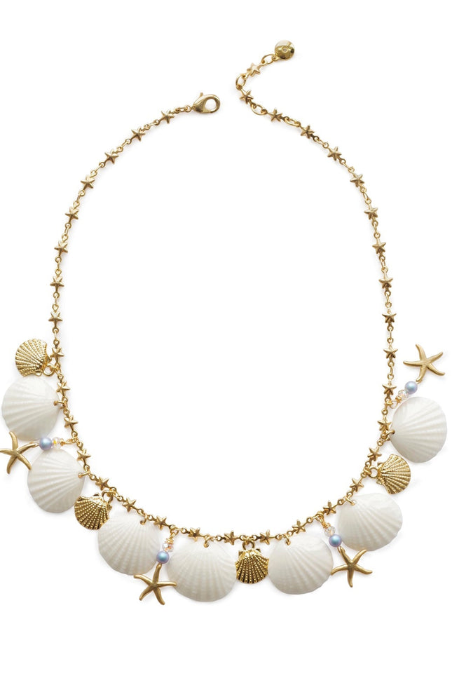 Poporcelain | Little Mermaid Seashell Chain Necklace