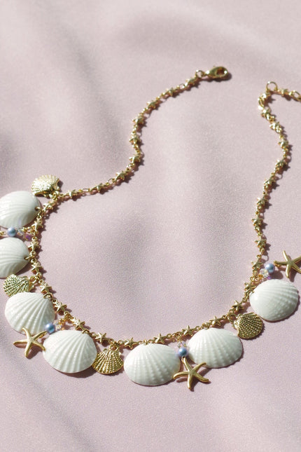 Poporcelain | Little Mermaid Seashell Chain Necklace