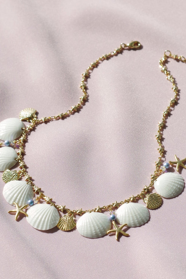 Poporcelain | Little Mermaid Seashell Chain Necklace