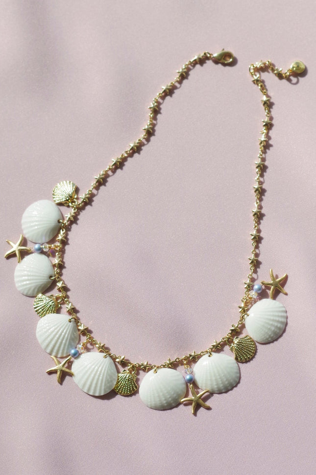 Poporcelain | Little Mermaid Seashell Chain Necklace