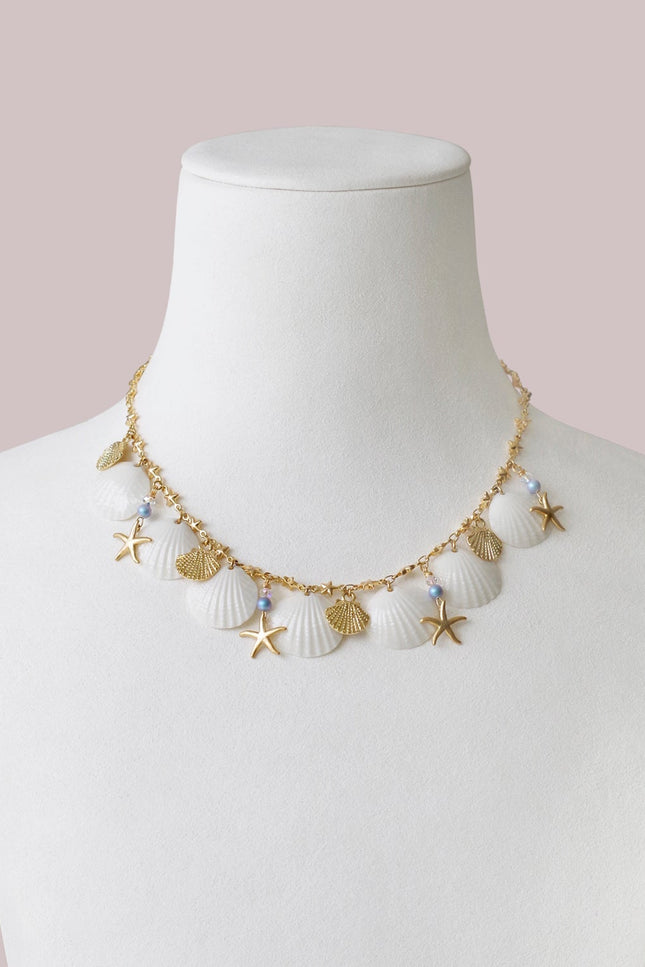 Poporcelain | Little Mermaid Seashell Chain Necklace