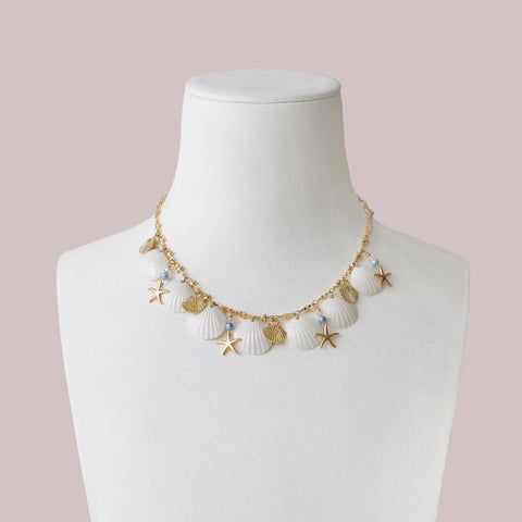 Poporcelain | Little Mermaid Seashell Chain Necklace