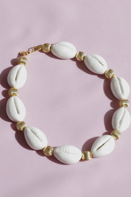 Poporcelain | Cowrie Shell Choker Necklace