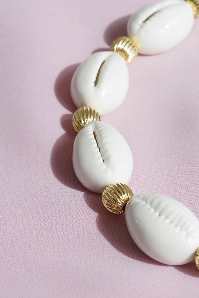 Poporcelain | Naszyjnik z muszlami Cowrie