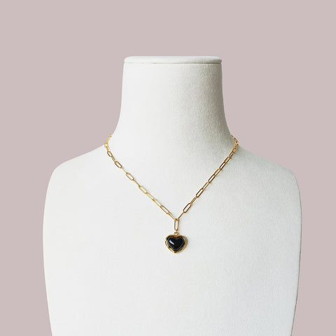 Poporcelain | Naszyjnik z czarnym sercem
