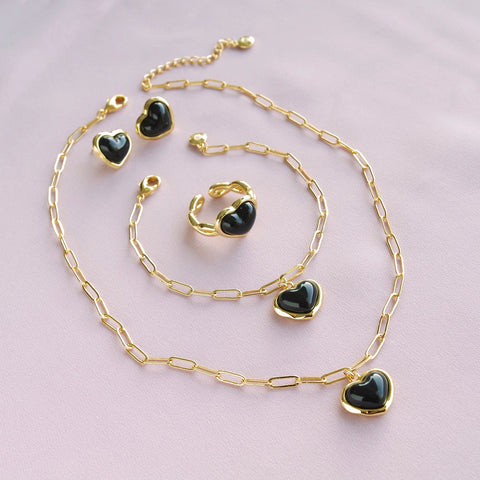 Poporcelain | Naszyjnik z czarnym sercem