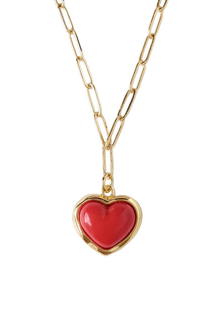 Poporcelain | Black Heart Pendant Necklace