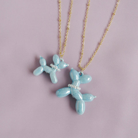 Poporcelain | Baby Blue Porcelain Balloon Doggie Necklace