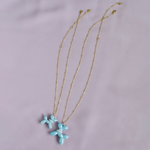 Poporcelain | Baby Blue Porcelain Balloon Doggie Necklace