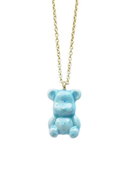 Poporcelain | Sweet Pink Porcelain Teddy Bear Necklace
