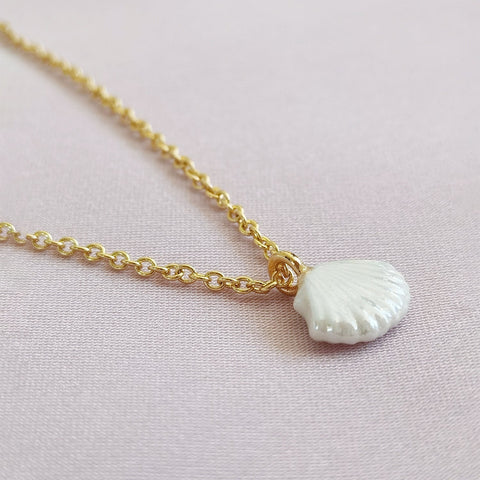Poporcelain | Mini Porcelain Seashell Necklace