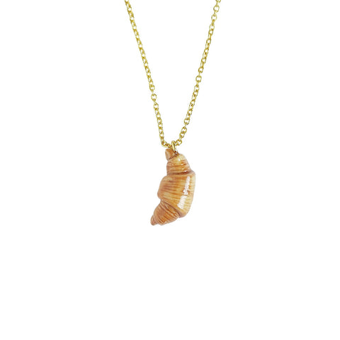 Poporcelain | Mini Porcelain Croissant Necklace