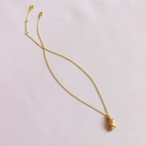 Poporcelain | Mini Porcelain Croissant Necklace