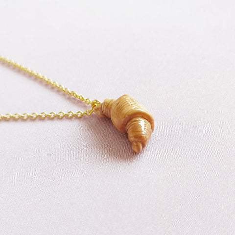 Poporcelain | Mini Porcelain Croissant Necklace