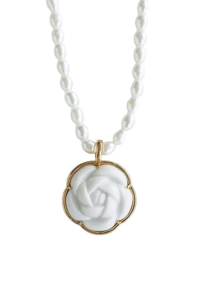 Poporcelain | Porcelana Naszyjnik z pereł kamelii