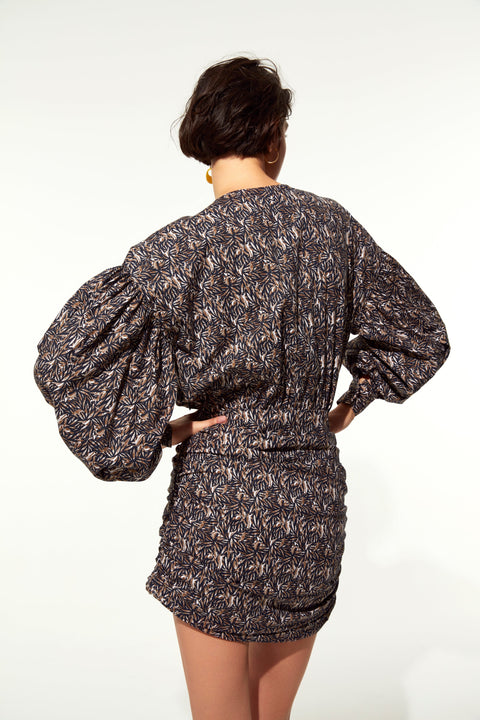 Nazli Ceren | Carlotte Mini Dress brown