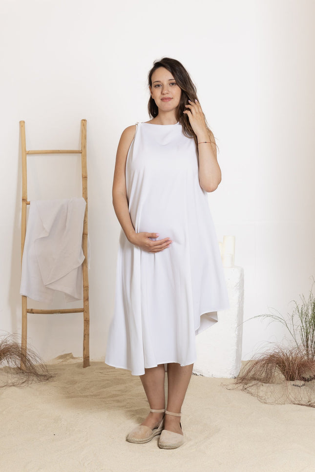 Front view of asymmetric dress