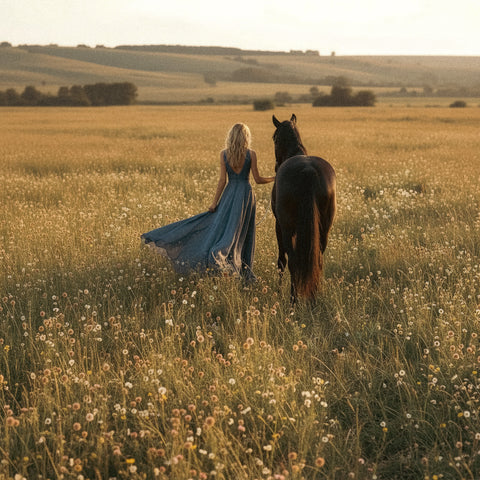 Zhenabia | ZHE Dress in Dusty Blue