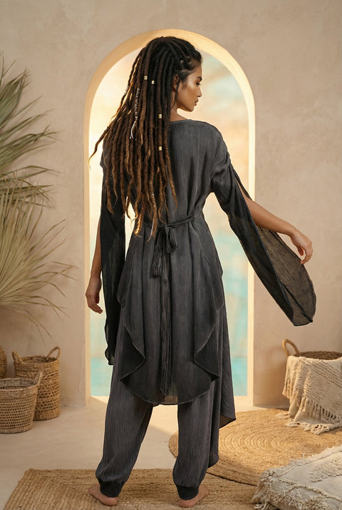 Zhenabia | MOON Blouse in Charcoal