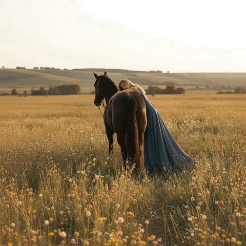 Zhenabia | ZHE Dress in Dusty Blue