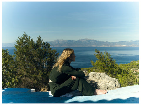 Nazli Ceren | Spodnie straight Orvell khaki