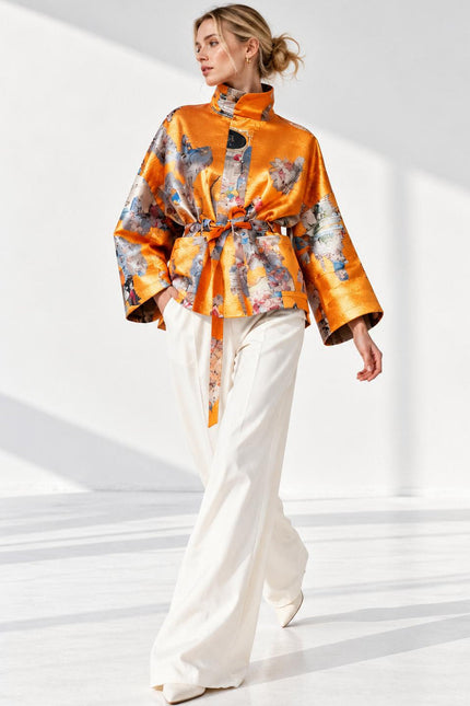 Square Boxy Jacket - Sicily Cognac