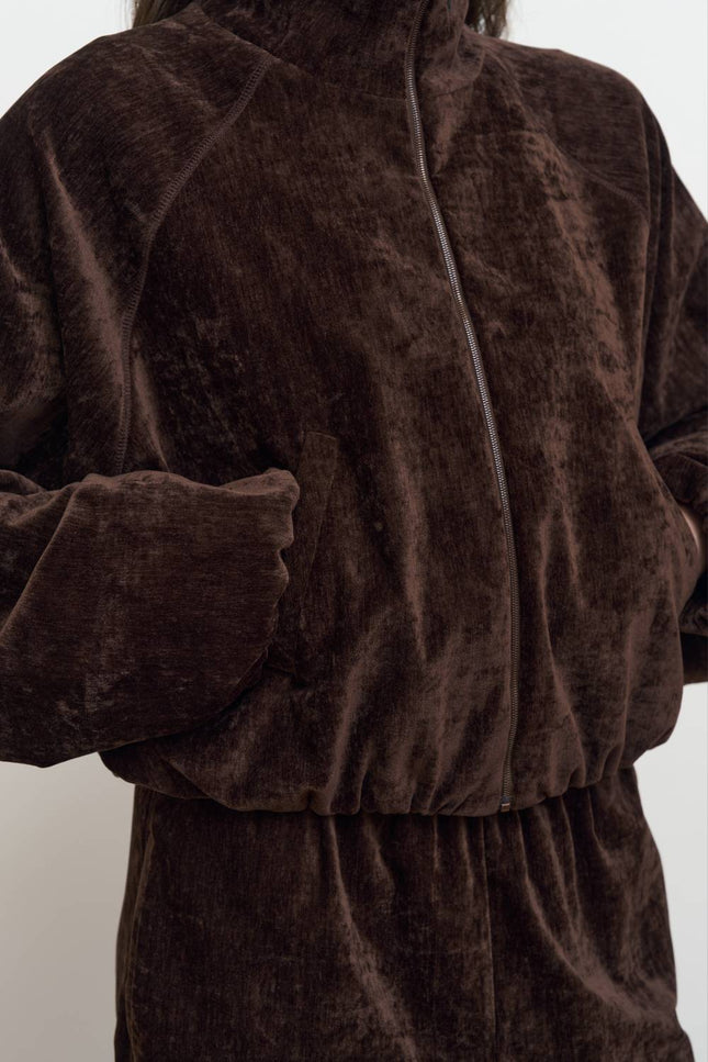 Kolosova | Velvet Bomber Jacket