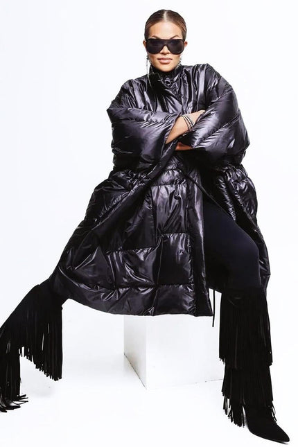 Oversized Puffer Coat – Black